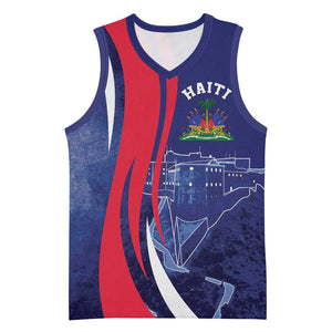 Personalized Haiti Citadelle Laferrière Basketball Jersey Grunge Style - African Pride
