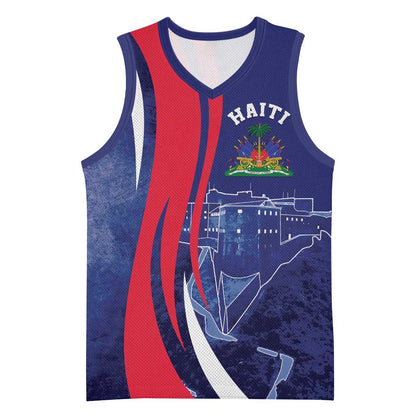 Personalized Haiti Citadelle Laferrière Basketball Jersey Grunge Style - African Pride