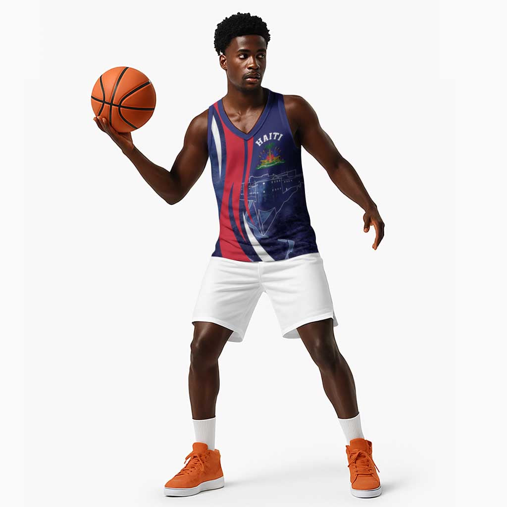 Personalized Haiti Citadelle Laferrière Basketball Jersey Grunge Style - African Pride