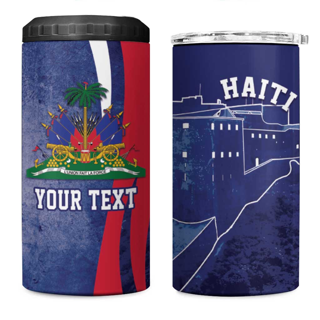 Personalized Haiti Citadelle Laferrière 4 in 1 Can Cooler Tumbler Grunge Style
