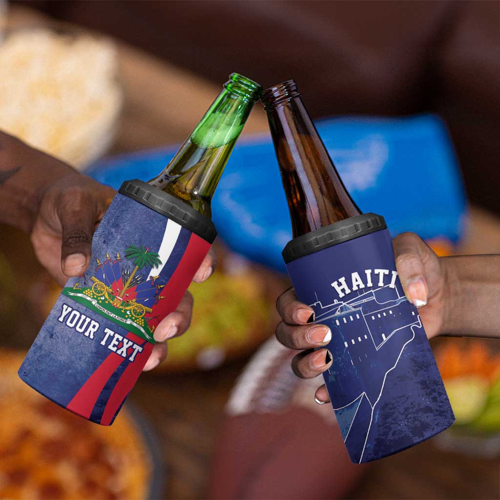 Personalized Haiti Citadelle Laferrière 4 in 1 Can Cooler Tumbler Grunge Style
