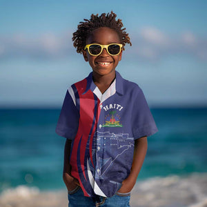Personalized Haiti Citadelle Laferrière Kid Hawaiian Shirt Grunge Style
