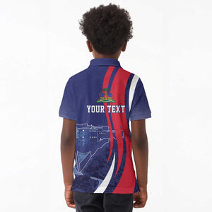 Personalized Haiti Citadelle Laferrière Kid Polo Shirt Grunge Style