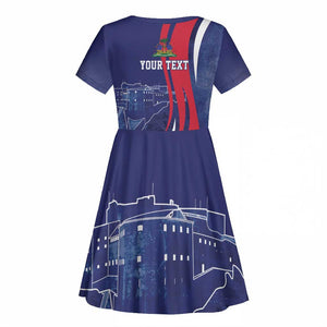 Personalized Haiti Citadelle Laferrière Kid Short Sleeve Dress Grunge Style