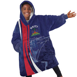 Personalized Haiti Citadelle Laferrière Kid Wearable Blanket Hoodie Grunge Style