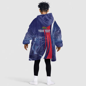 Personalized Haiti Citadelle Laferrière Kid Wearable Blanket Hoodie Grunge Style