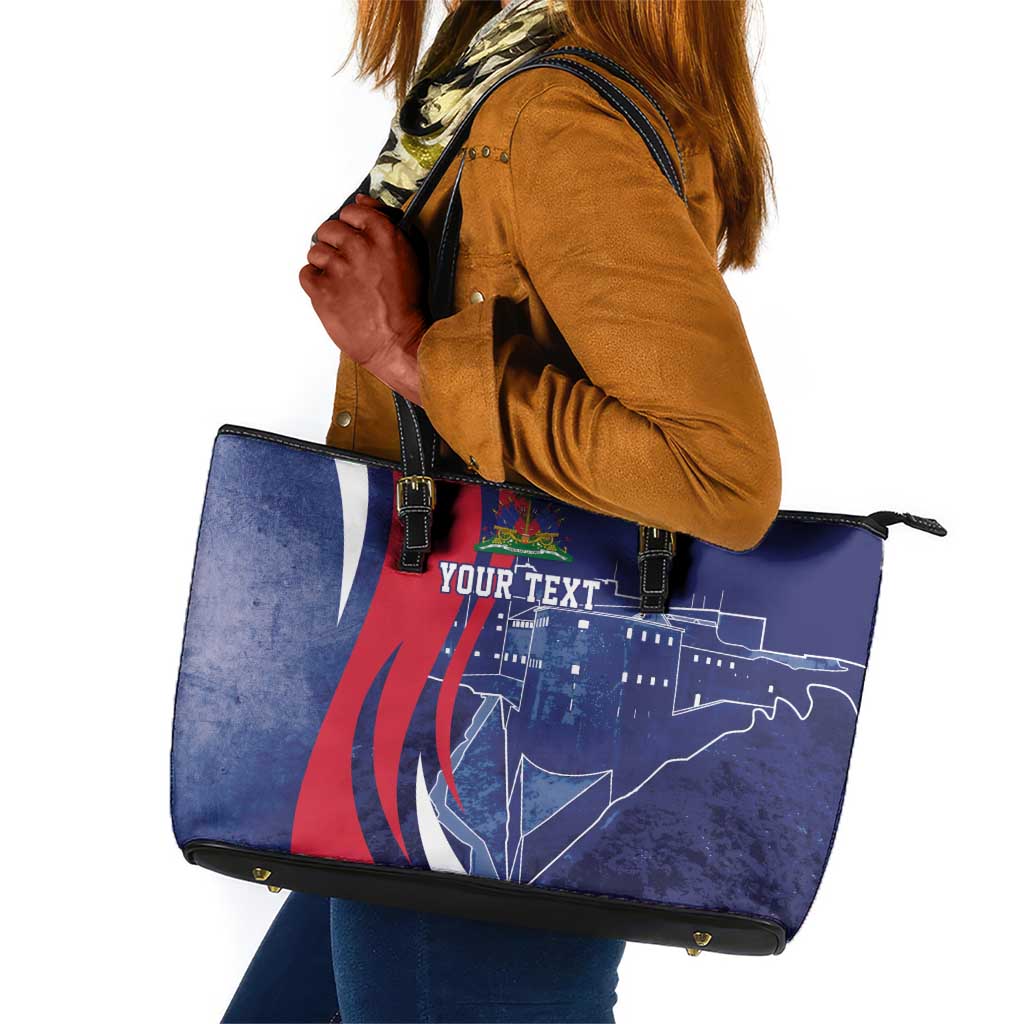 Personalized Haiti Citadelle Laferrière Leather Tote Bag Grunge Style