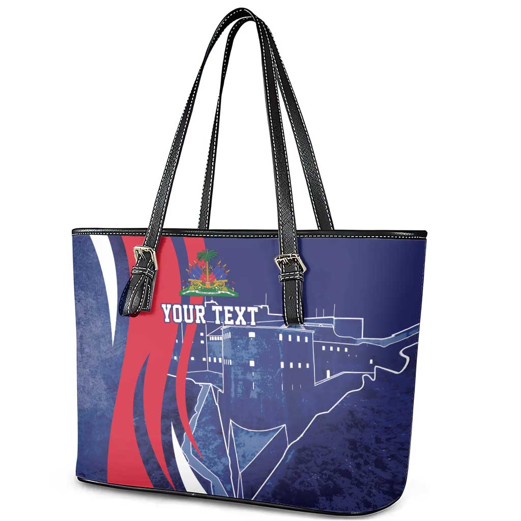 Personalized Haiti Citadelle Laferrière Leather Tote Bag Grunge Style