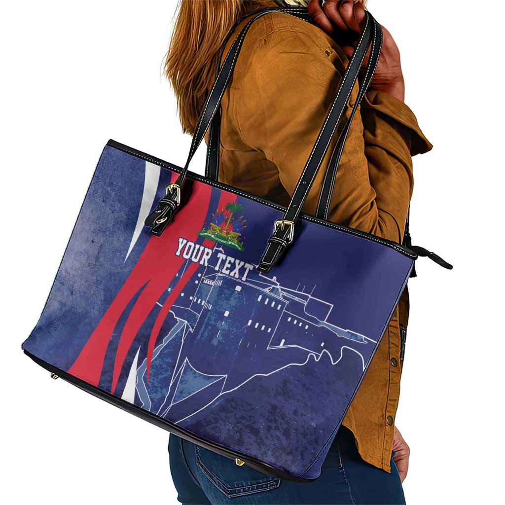 Personalized Haiti Citadelle Laferrière Leather Tote Bag Grunge Style