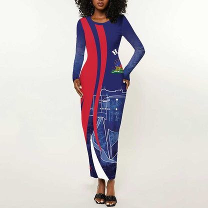 Personalized Haiti Citadelle Laferrière Long Sleeve Bodycon Dress Grunge Style LT7