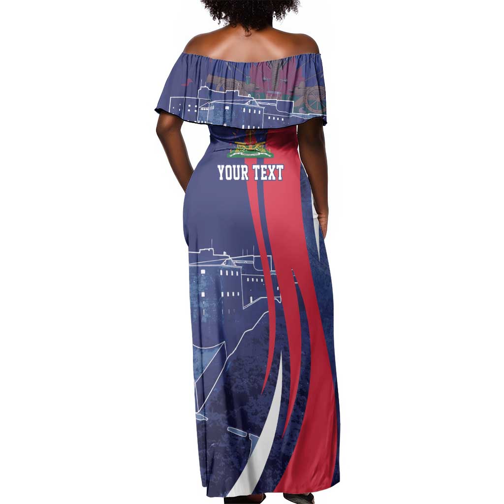 Personalized Haiti Citadelle Laferrière Off Shoulder Maxi Dress Grunge Style