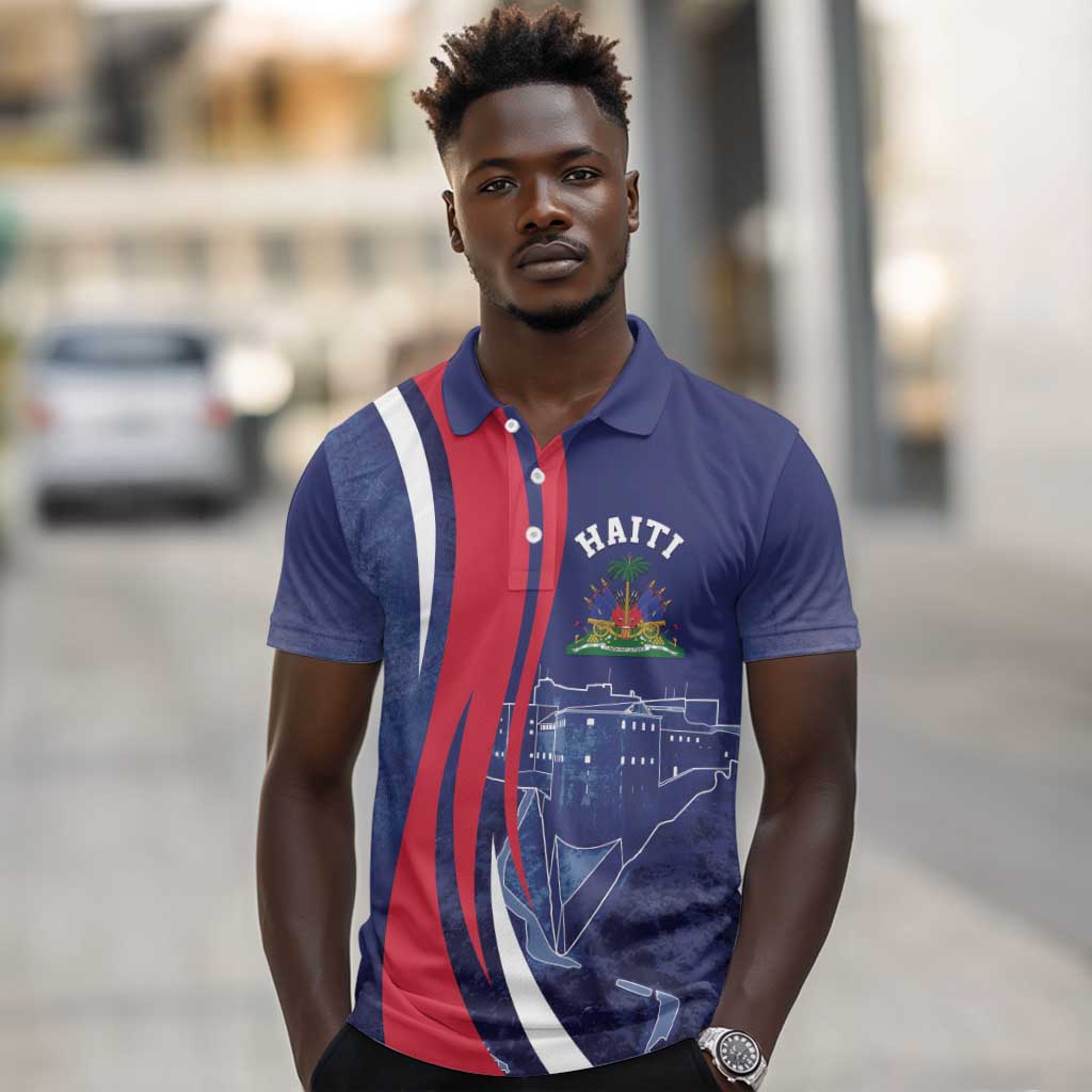 Personalized Haiti Citadelle Laferrière Polo Shirt Grunge Style