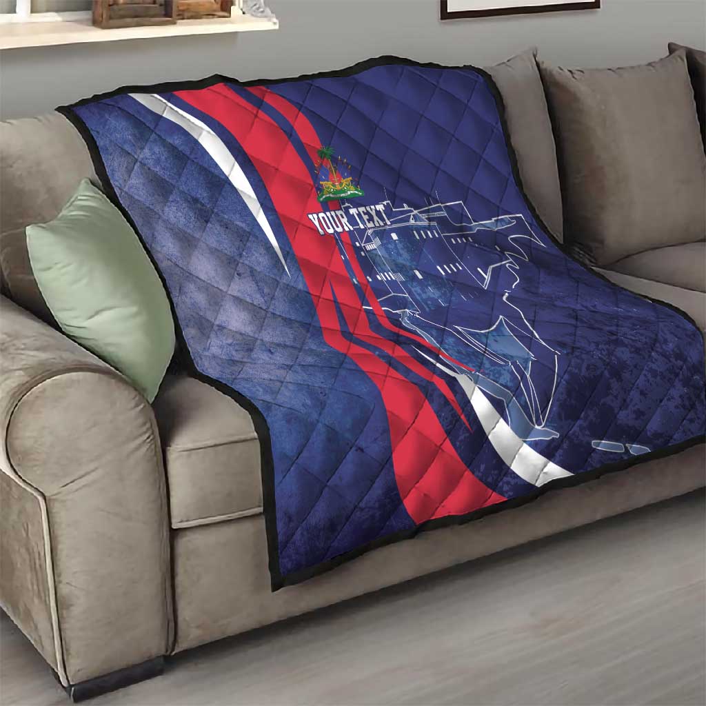 Personalized Haiti Citadelle Laferrière Quilt Grunge Style