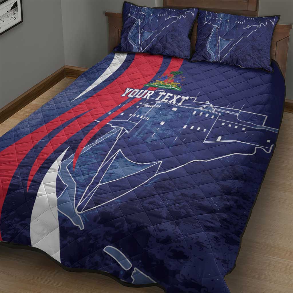Personalized Haiti Citadelle Laferrière Quilt Bed Set Grunge Style