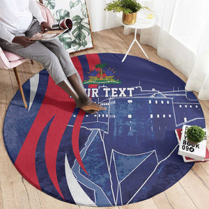Personalized Haiti Citadelle Laferrière Round Carpet Grunge Style