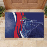 Personalized Haiti Citadelle Laferrière Rubber Doormat Grunge Style