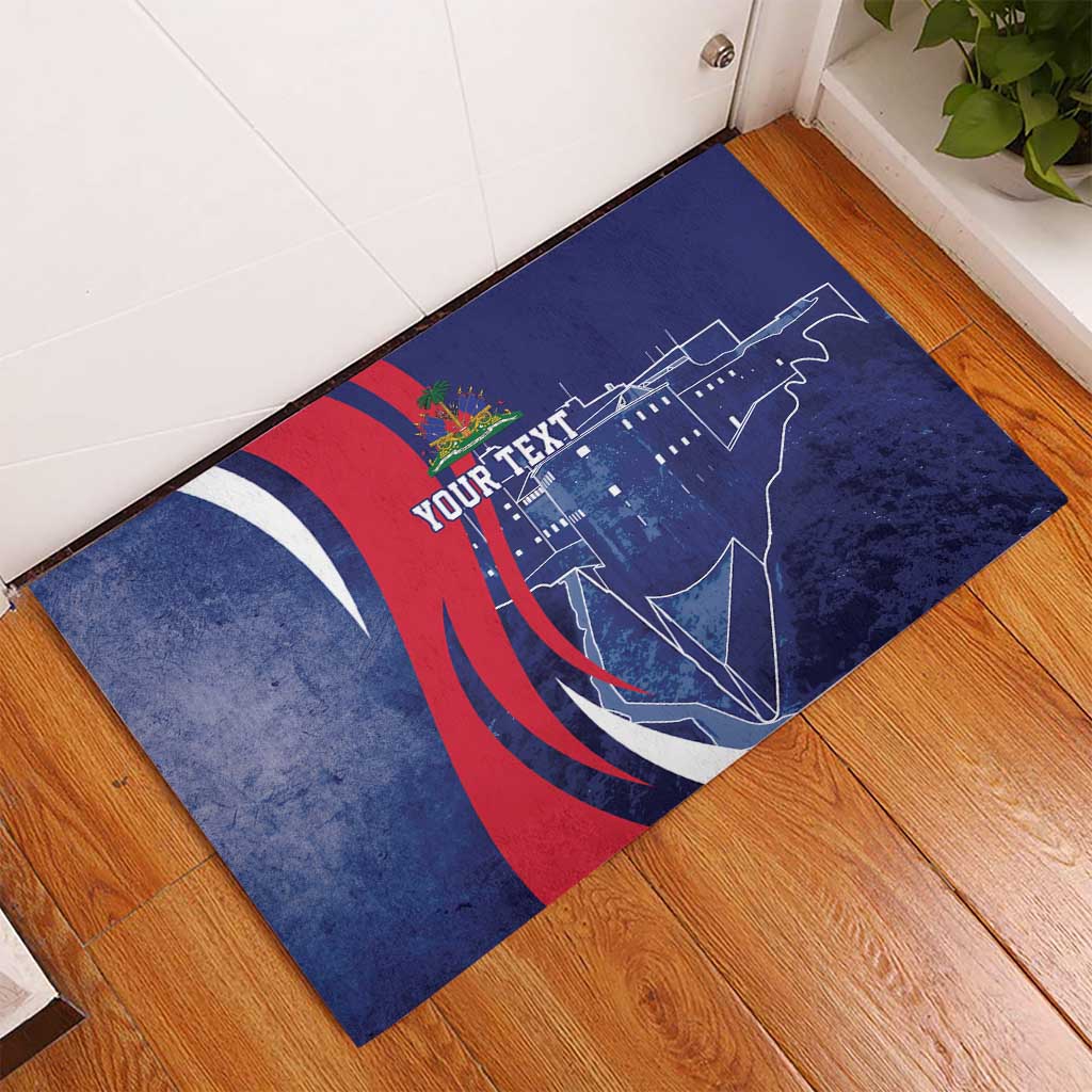 Personalized Haiti Citadelle Laferrière Rubber Doormat Grunge Style