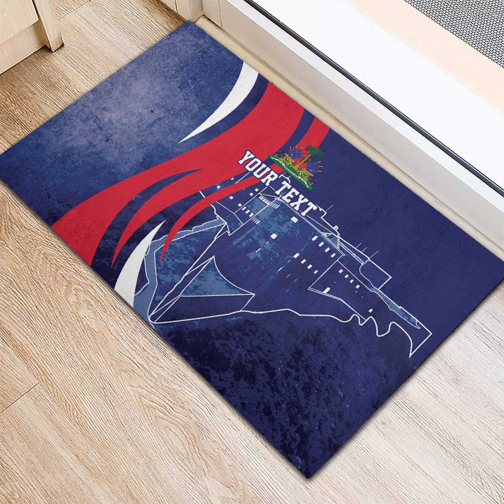 Personalized Haiti Citadelle Laferrière Rubber Doormat Grunge Style