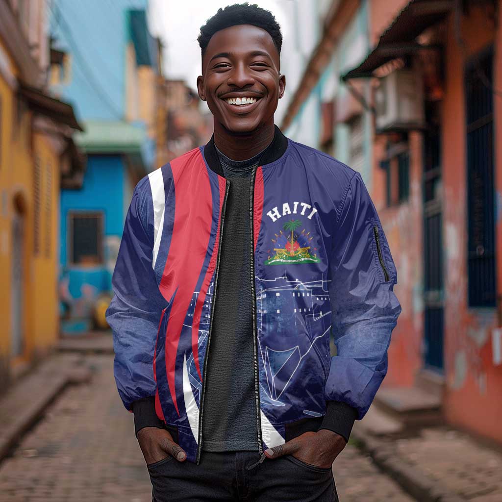 Personalized Haiti Citadelle Laferrière Sleeve Zip Bomber Jacket Grunge Style