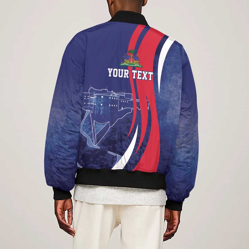 Personalized Haiti Citadelle Laferrière Sleeve Zip Bomber Jacket Grunge Style