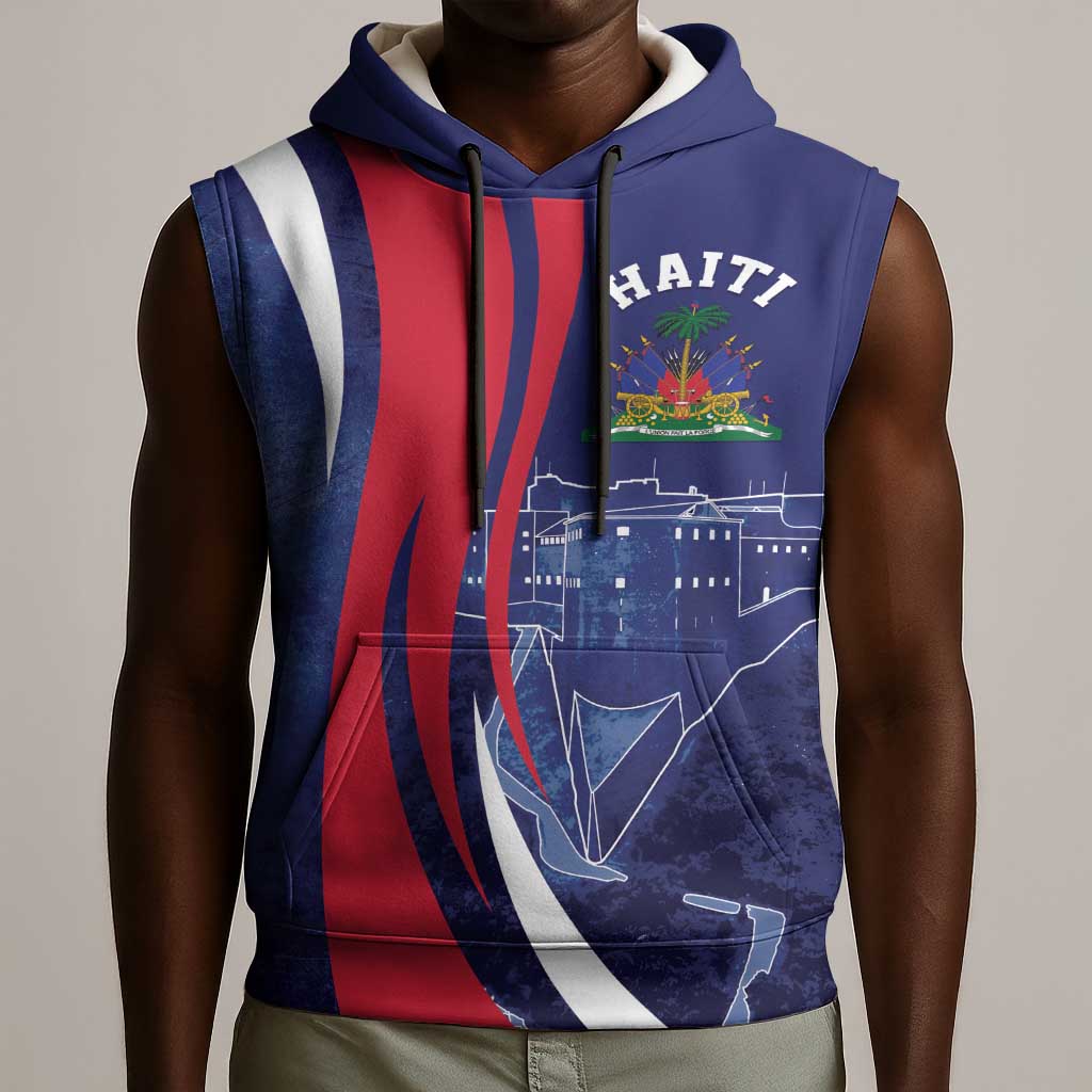 Personalized Haiti Citadelle Laferrière Sleeveless Hoodie Grunge Style - African Pride