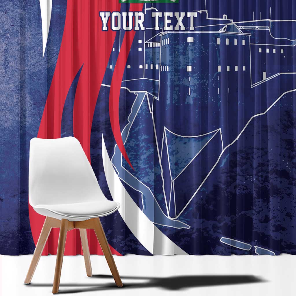 Personalized Haiti Citadelle Laferrière Window Curtain Grunge Style