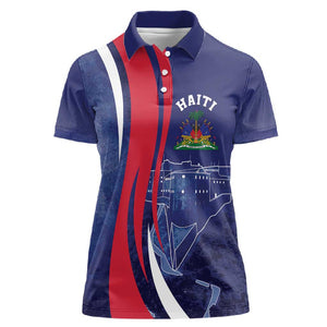 Personalized Haiti Citadelle Laferrière Women Polo Shirt Grunge Style