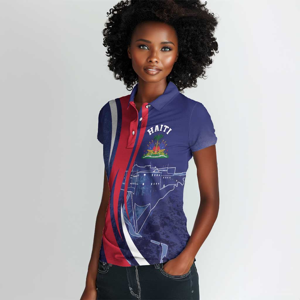 Personalized Haiti Citadelle Laferrière Women Polo Shirt Grunge Style
