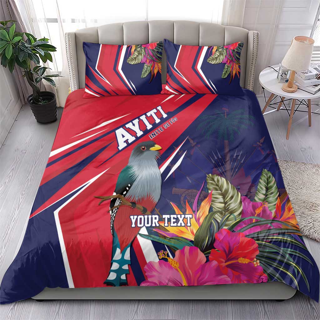 Haiti Personalized Bedding Set Hispaniolan Trogon Tropical Vibes