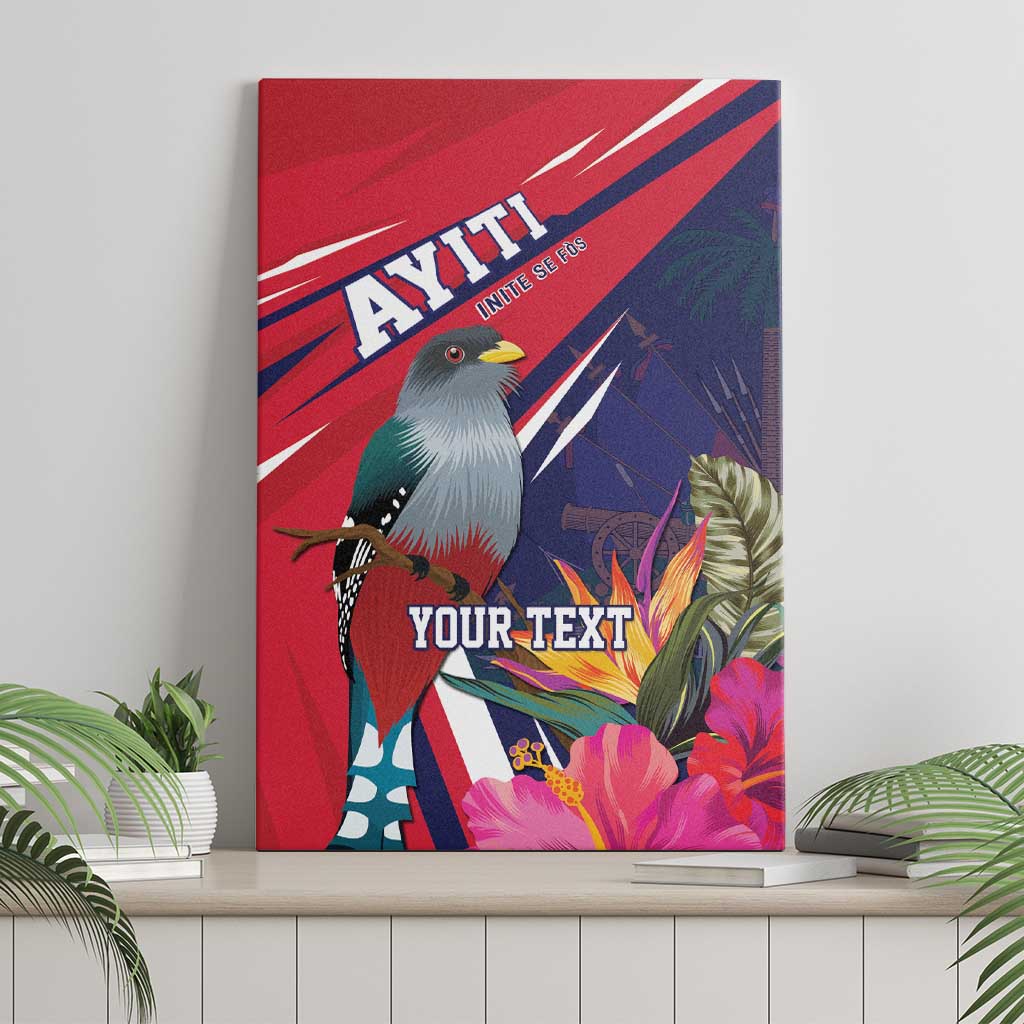 Haiti Personalized Canvas Wall Art Hispaniolan Trogon Tropical Vibes