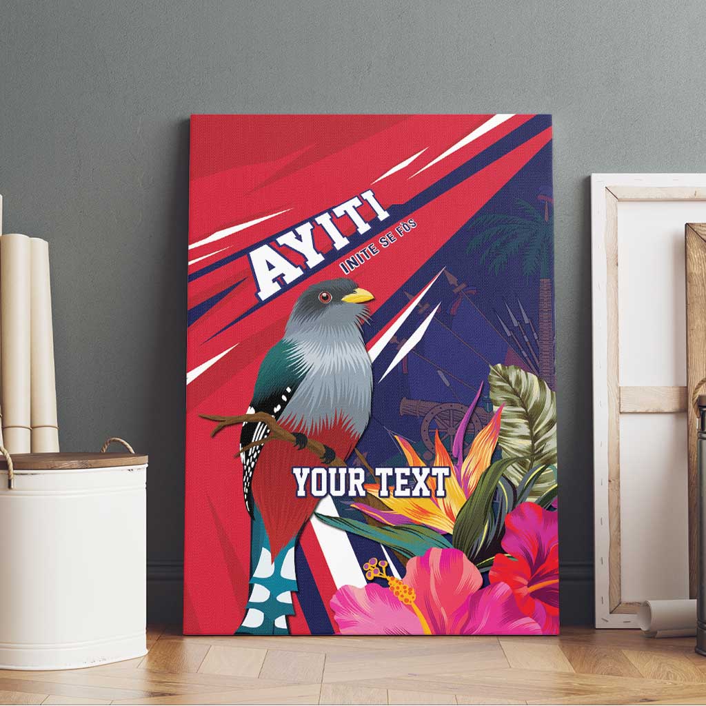 Haiti Personalized Canvas Wall Art Hispaniolan Trogon Tropical Vibes