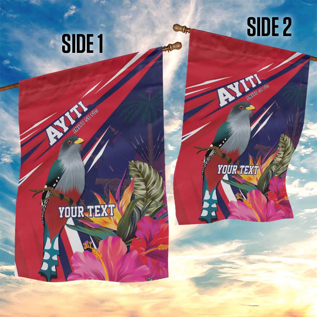 Haiti Personalized Garden Flag Hispaniolan Trogon Tropical Vibes