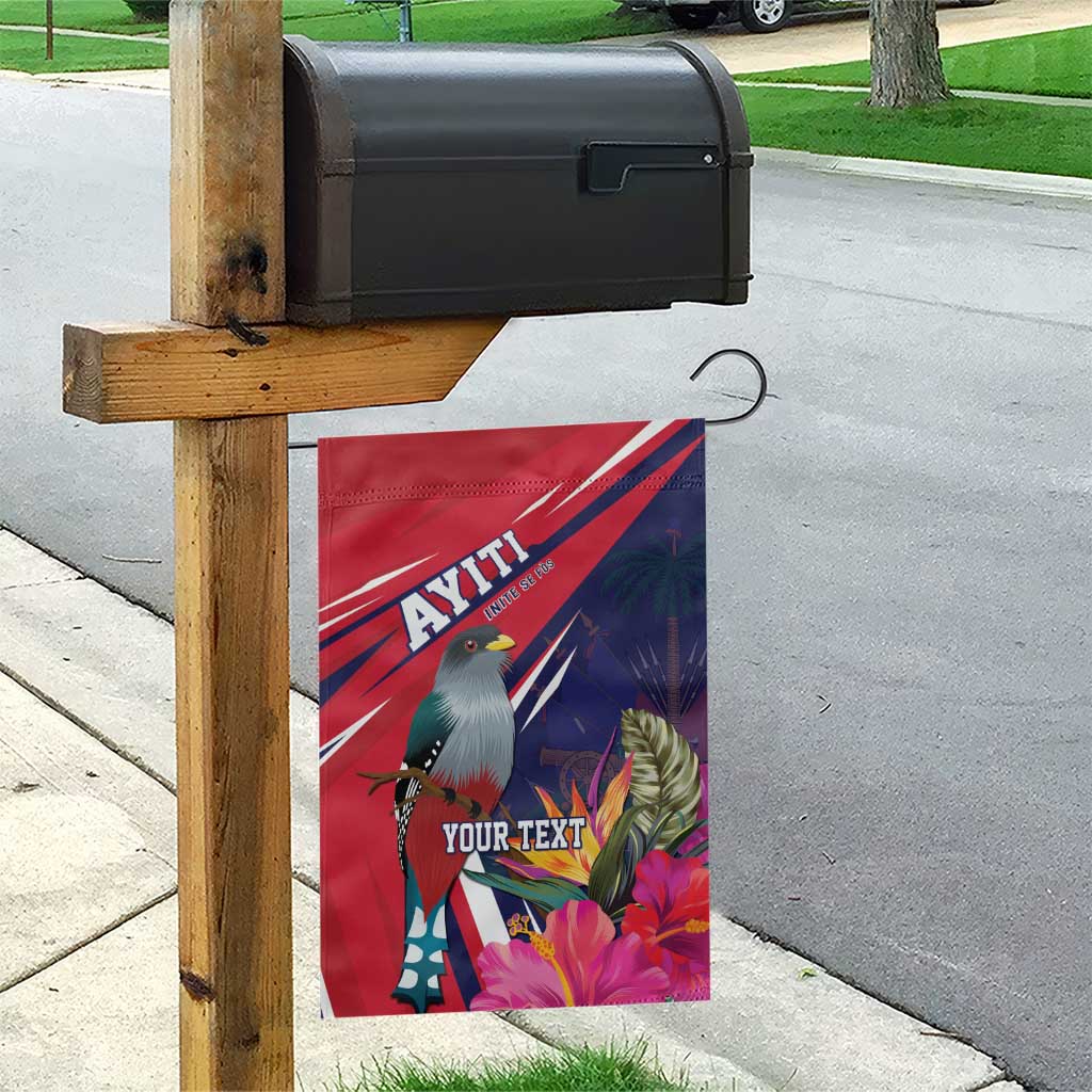 Haiti Personalized Garden Flag Hispaniolan Trogon Tropical Vibes