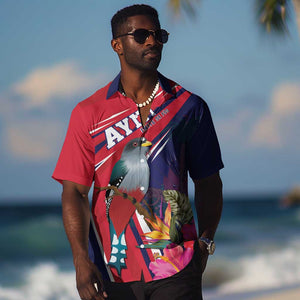 Haiti Personalized Hawaiian Shirt Hispaniolan Trogon Tropical Vibes