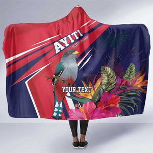 Haiti Personalized Hooded Blanket Hispaniolan Trogon Tropical Vibes