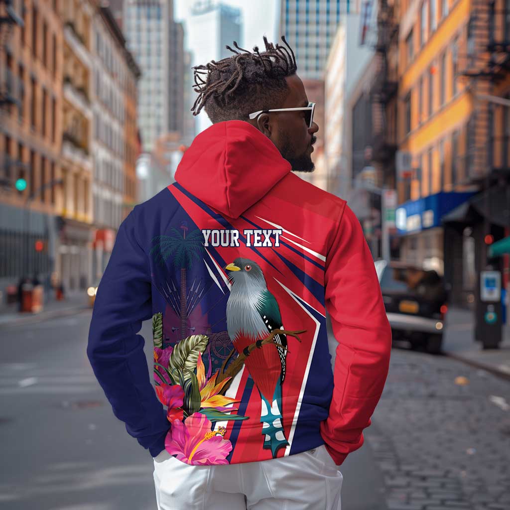 Haiti Personalized Hoodie Hispaniolan Trogon Tropical Vibes
