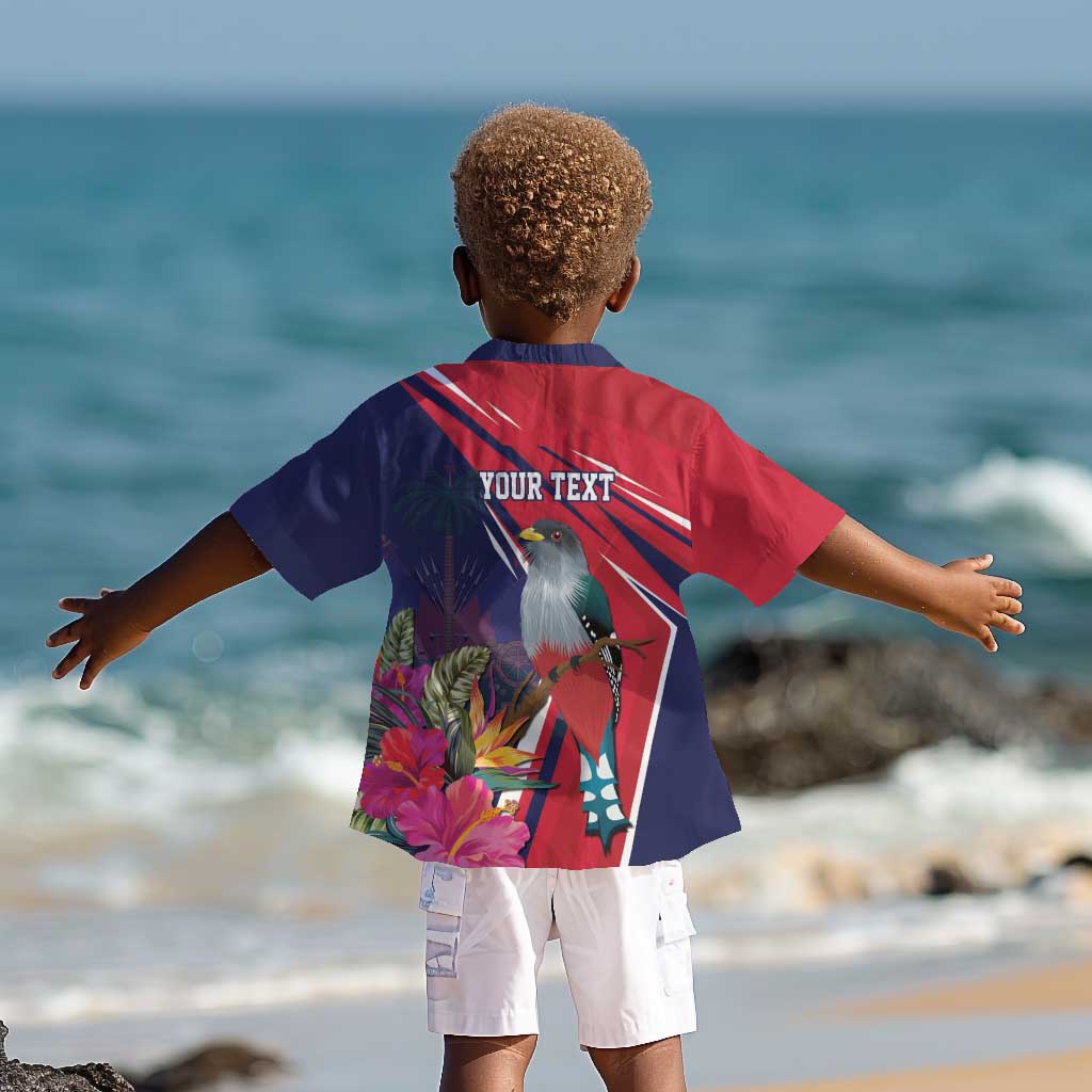 Haiti Personalized Kid Hawaiian Shirt Hispaniolan Trogon Tropical Vibes