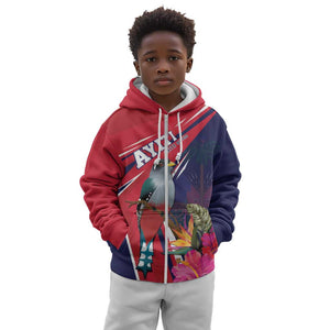 Haiti Personalized Kid Hoodie Hispaniolan Trogon Tropical Vibes