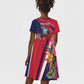 Haiti Personalized Kid Short Sleeve Dress Hispaniolan Trogon Tropical Vibes