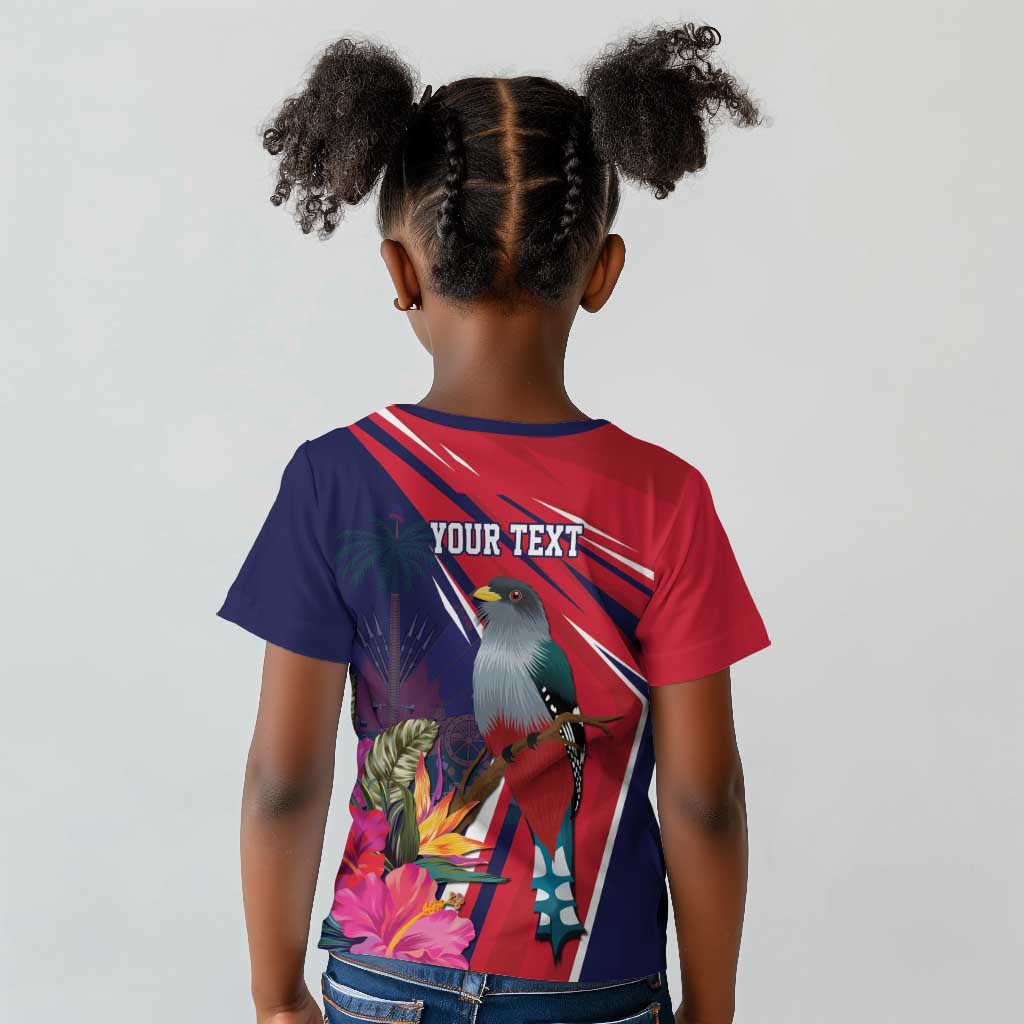 Haiti Personalized Kid T shirt Hispaniolan Trogon Tropical Vibes