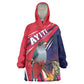 Haiti Personalized Kid Wearable Blanket Hoodie Hispaniolan Trogon Tropical Vibes