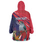 Haiti Personalized Kid Wearable Blanket Hoodie Hispaniolan Trogon Tropical Vibes