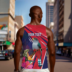 Haiti Personalized Men Tank Top Hispaniolan Trogon Tropical Vibes