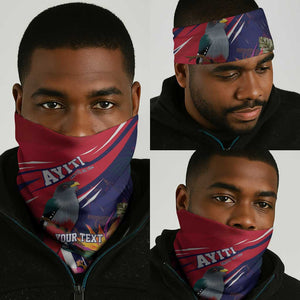 Haiti Personalized Neck Gaiter Hispaniolan Trogon Tropical Vibes LT7