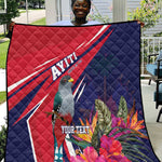 Haiti Personalized Quilt Hispaniolan Trogon Tropical Vibes