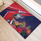 Haiti Personalized Rubber Doormat Hispaniolan Trogon Tropical Vibes