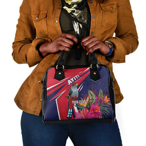 Haiti Personalized Shoulder Handbag Hispaniolan Trogon Tropical Vibes
