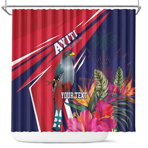 Haiti Personalized Shower Curtain Hispaniolan Trogon Tropical Vibes