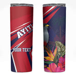 Haiti Personalized Skinny Tumbler Hispaniolan Trogon Tropical Vibes