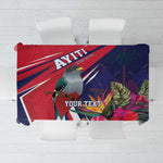 Haiti Personalized Tablecloth Hispaniolan Trogon Tropical Vibes